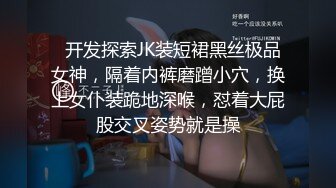   开发探索JK装短裙黑丝极品女神，隔着内裤磨蹭小穴，换上女仆装跪地深喉，怼着大屁股交叉姿势就是操